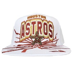 Houston Astros‎ Mitchell & Ness MLB Snapback Hat Cap Earthquake Art White NWT